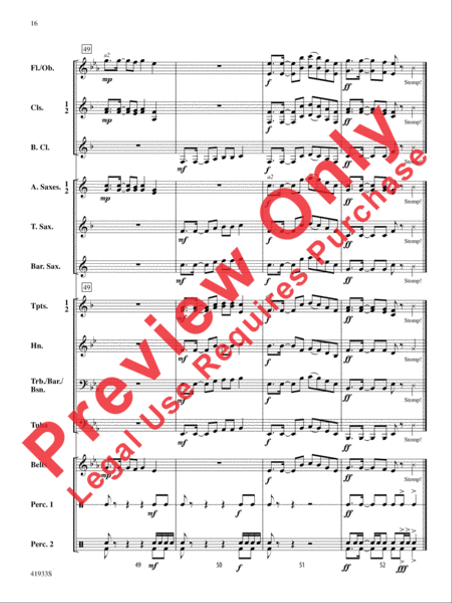 African Alleluia Concert Band scores gallery preview page 17
