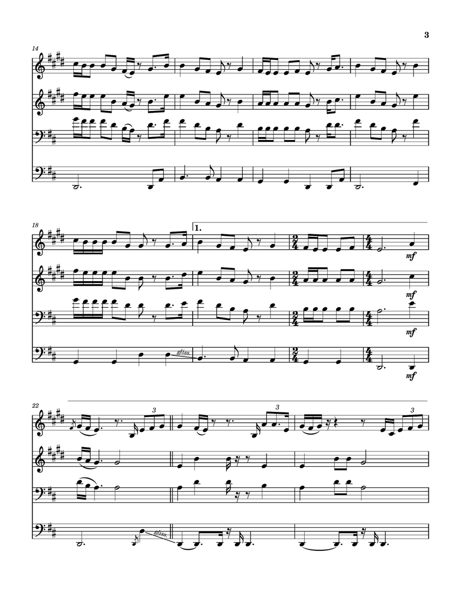 If The Lord Builds The House Brass Quartet scores gallery preview page 4