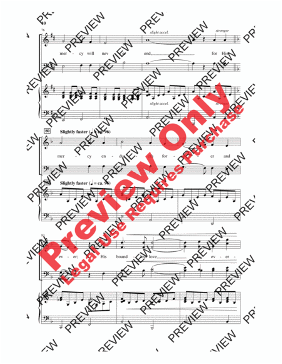 His Enduring Mercy (and Everlasting Love) by Thomas Fettke 4-Part - Sheet Music page 10
