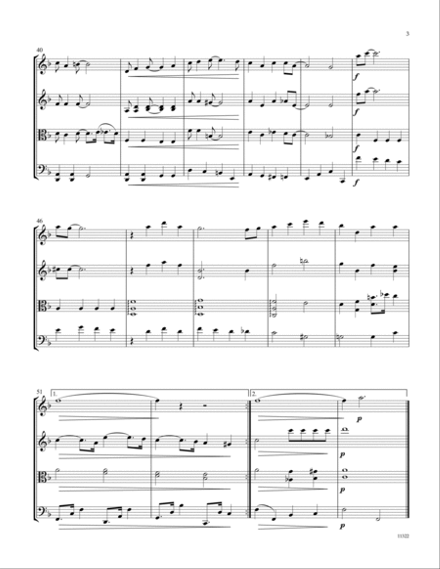 Georgia On My Mind String Quartet scores gallery preview page 3