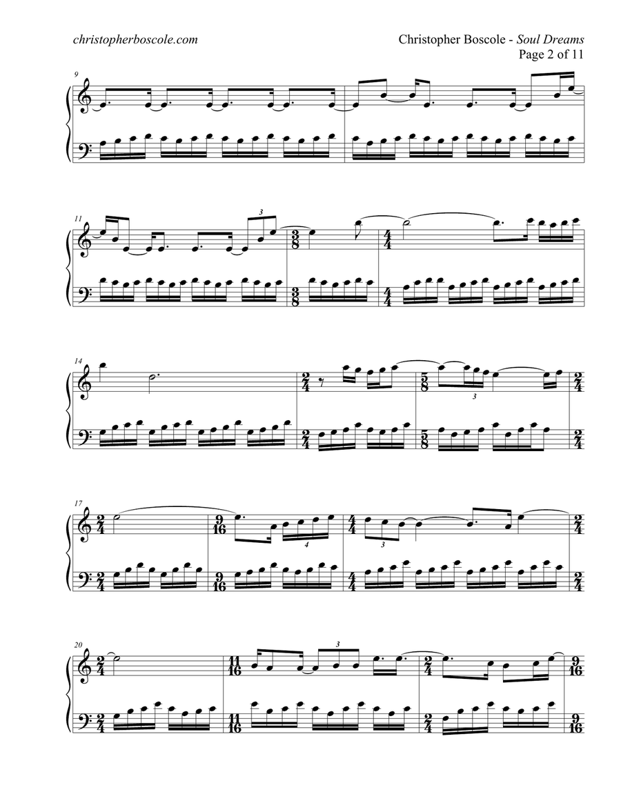 Soul Dreams Piano Solo by Christopher Boscole Piano Solo scores gallery preview page 2