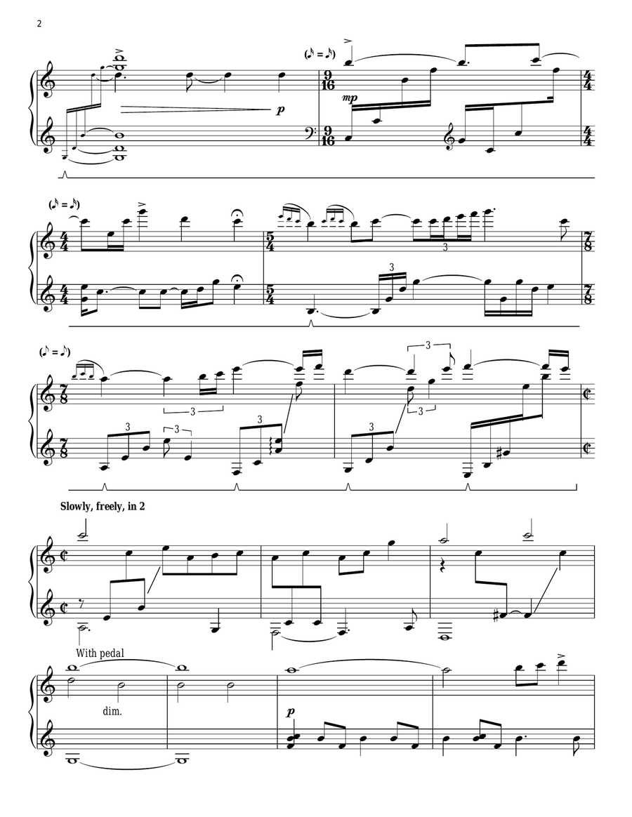 Neverland - Piano Variations In Blue Piano Solo scores gallery preview page 2