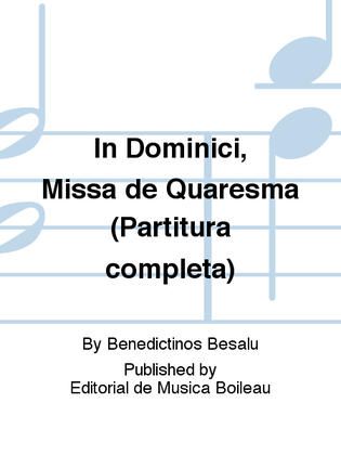 In Dominici, Missa de Quaresma (Partitura completa)