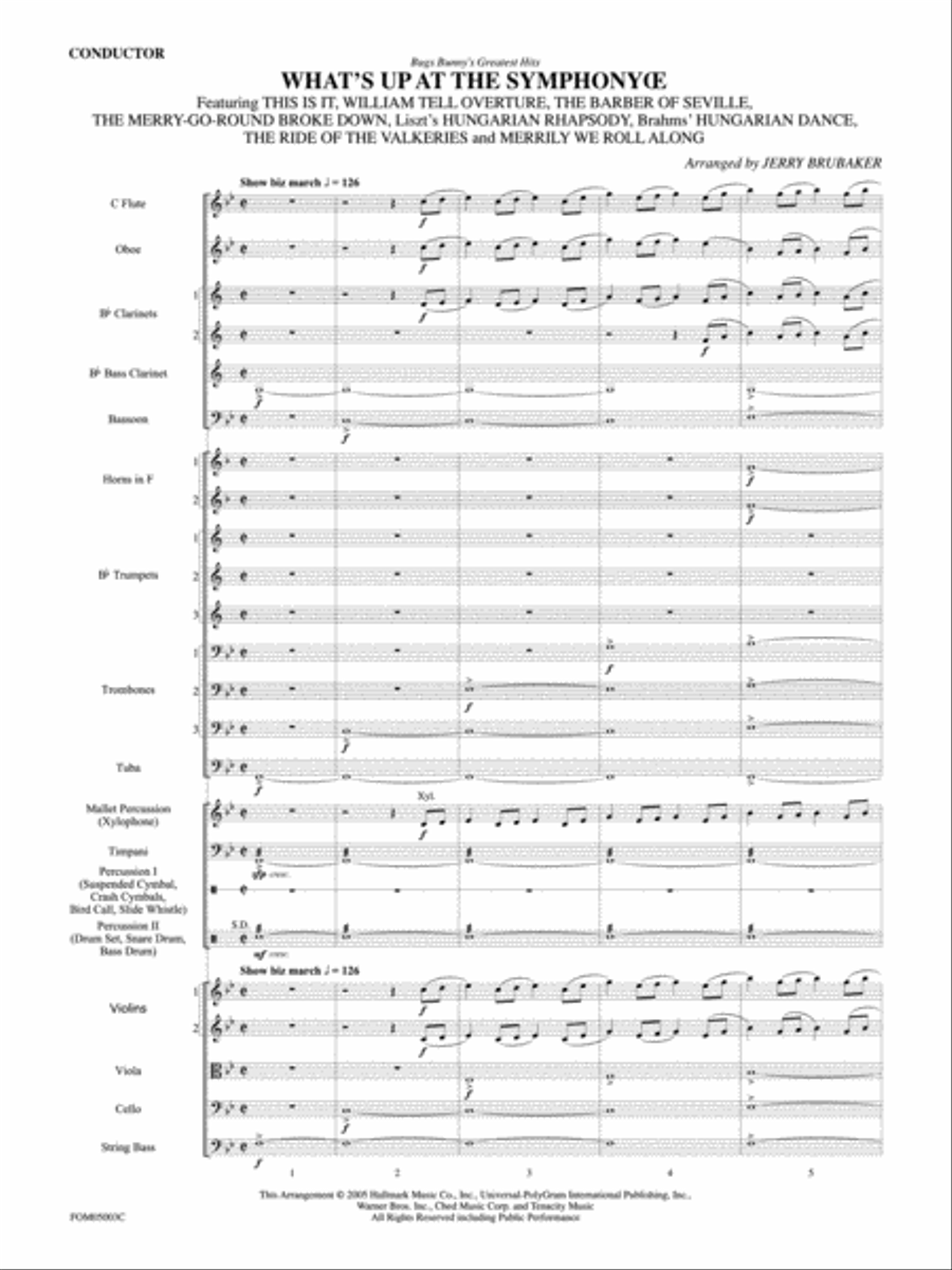 What's Up at the Symphony? (Bugs Bunny's Greatest Hits) Full Orchestra scores gallery preview page 2