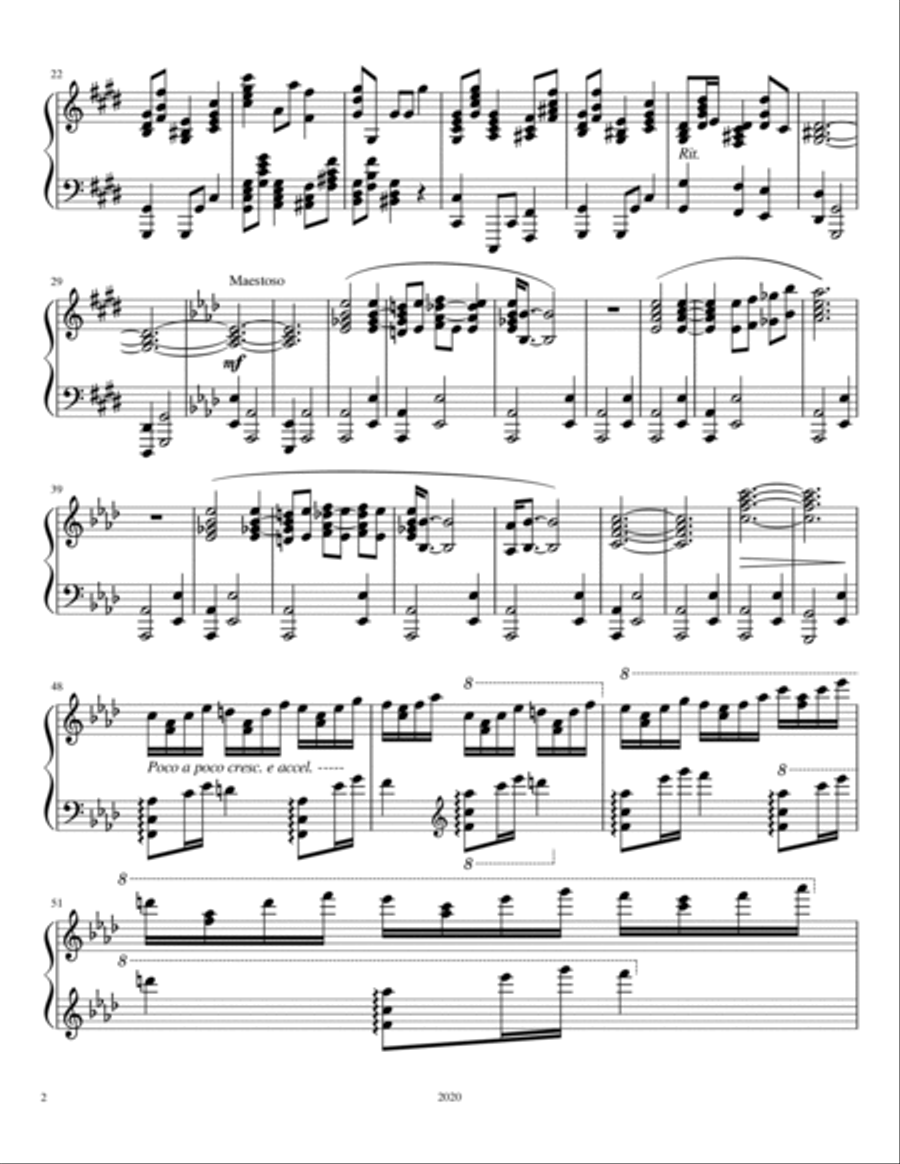 Three Piano Pieces, number 3 Piano Solo scores gallery preview page 2