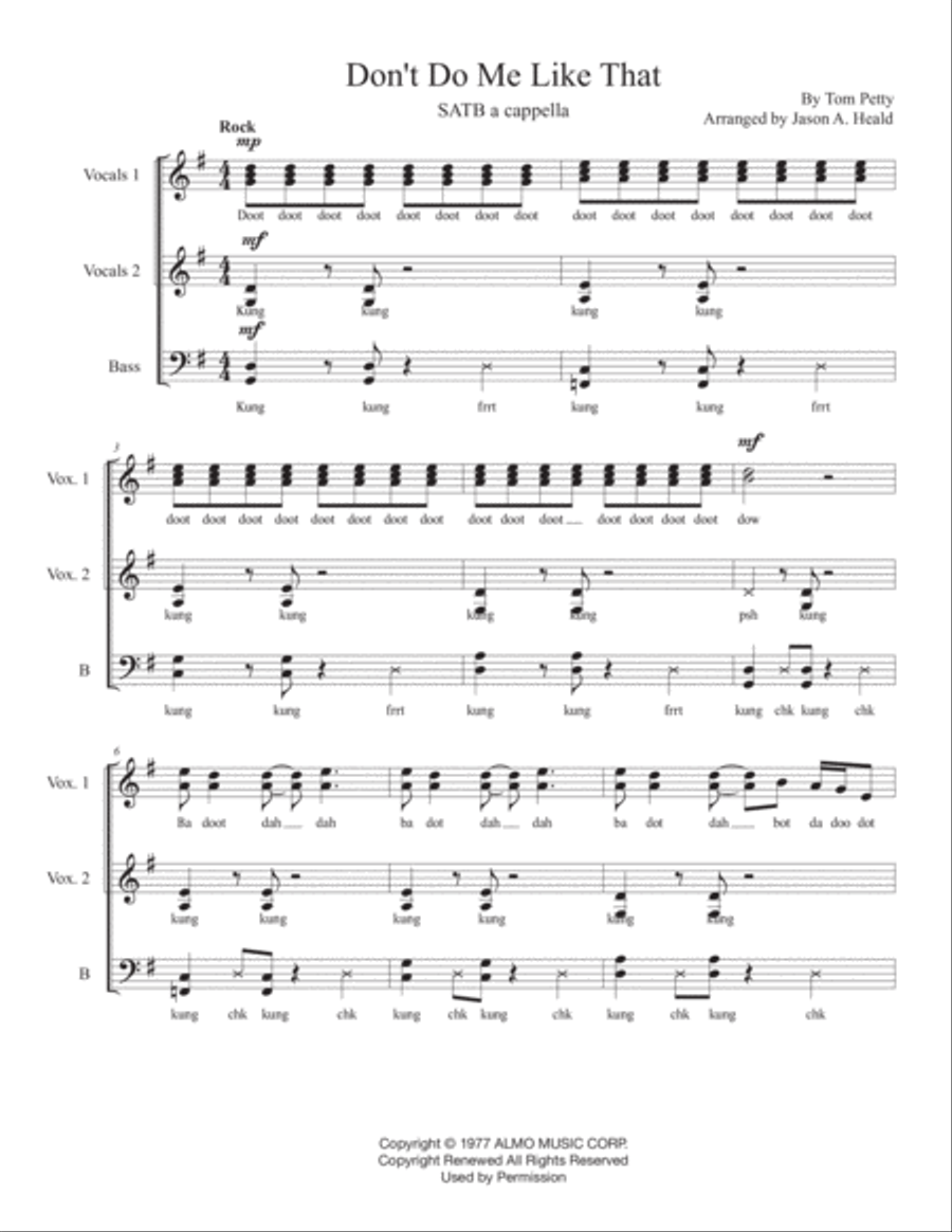 Don't Do Me Like That 4-Part scores gallery preview page 3