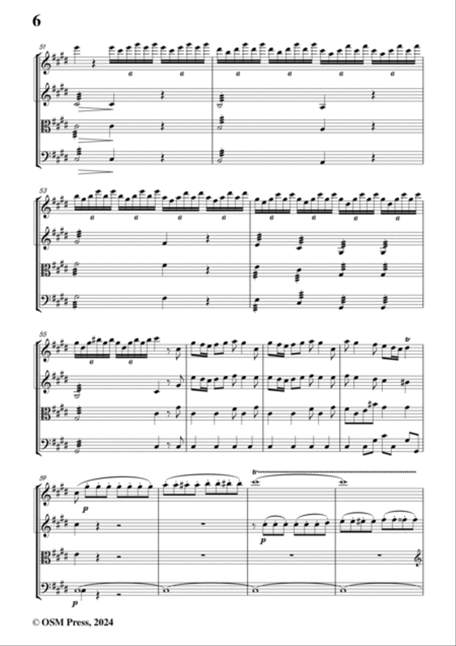 Vivaldi-Violin Concerto,for 2 Violins,Viola and Cello String Quartet scores gallery preview page 6