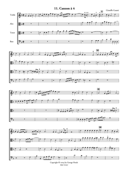 Italian Ricercars & Canzonas a4, Volume 2 (score and 6 part set)