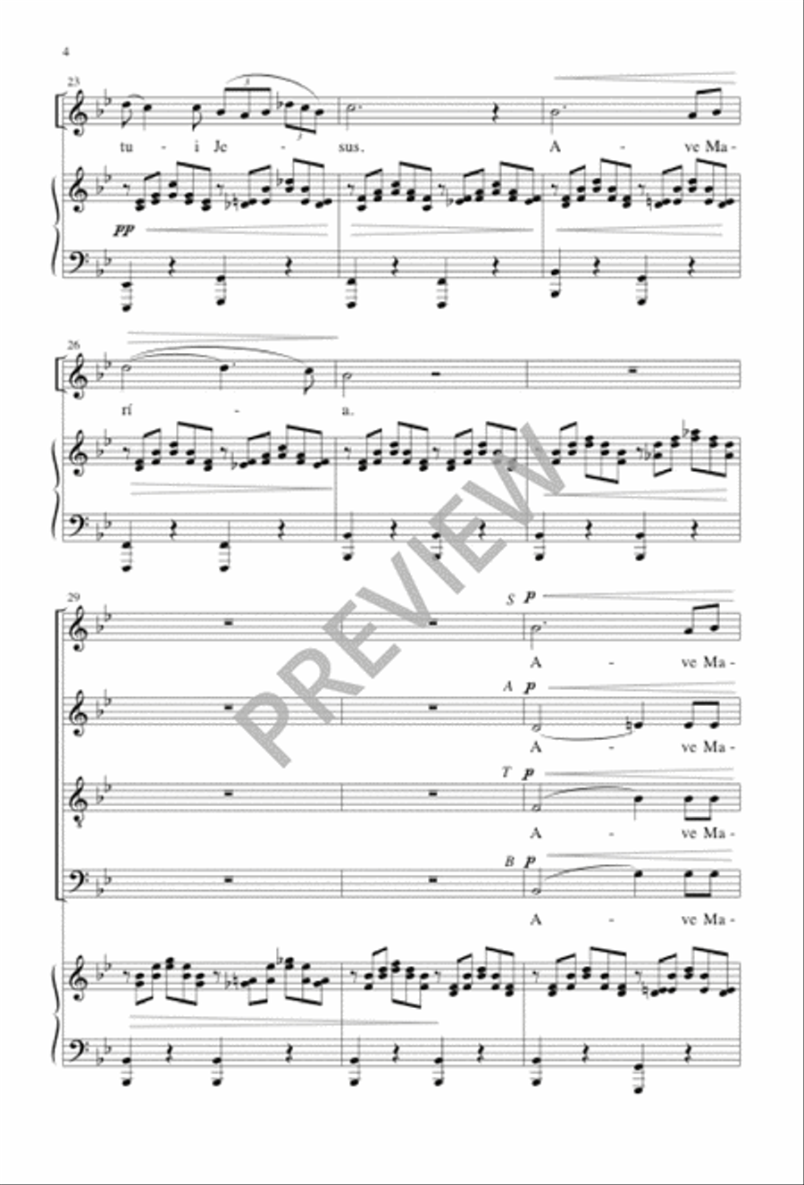 Ave Maria 4-Part scores gallery preview page 4