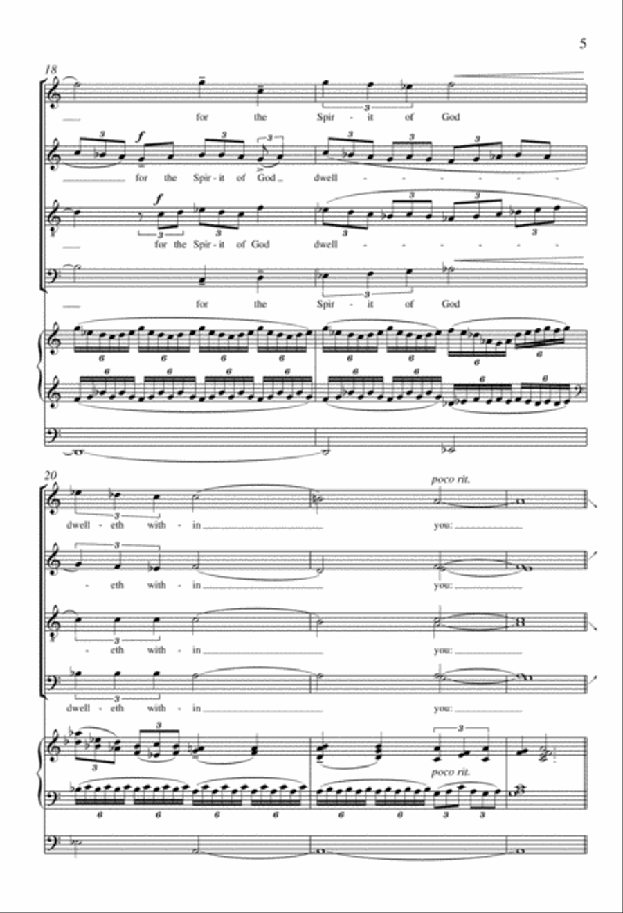 Behold the Tabernacle of God 4-Part scores gallery preview page 5