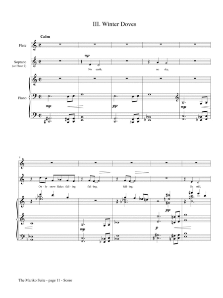 Mariko Suite for Flute, Soprano and Piano
