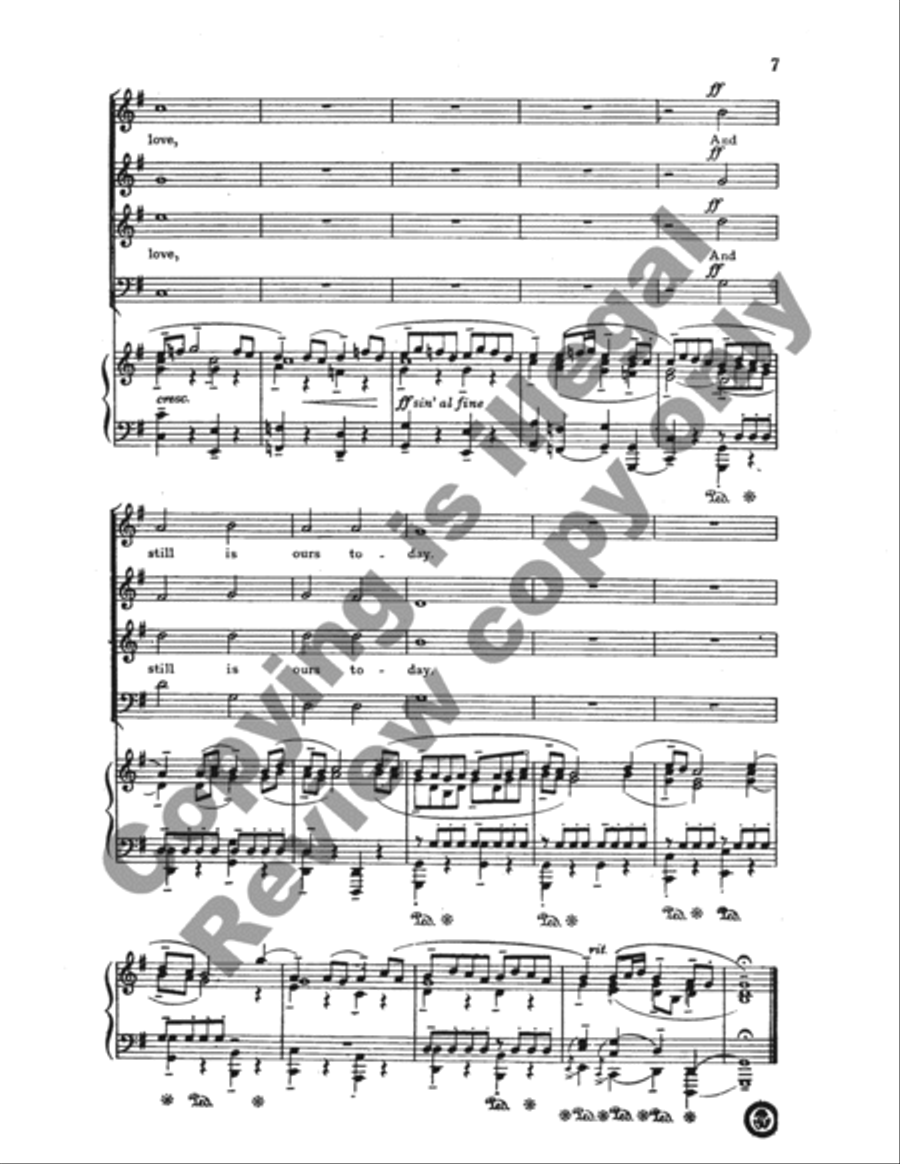 Now Thank We All Our God 4-Part scores gallery preview page 6
