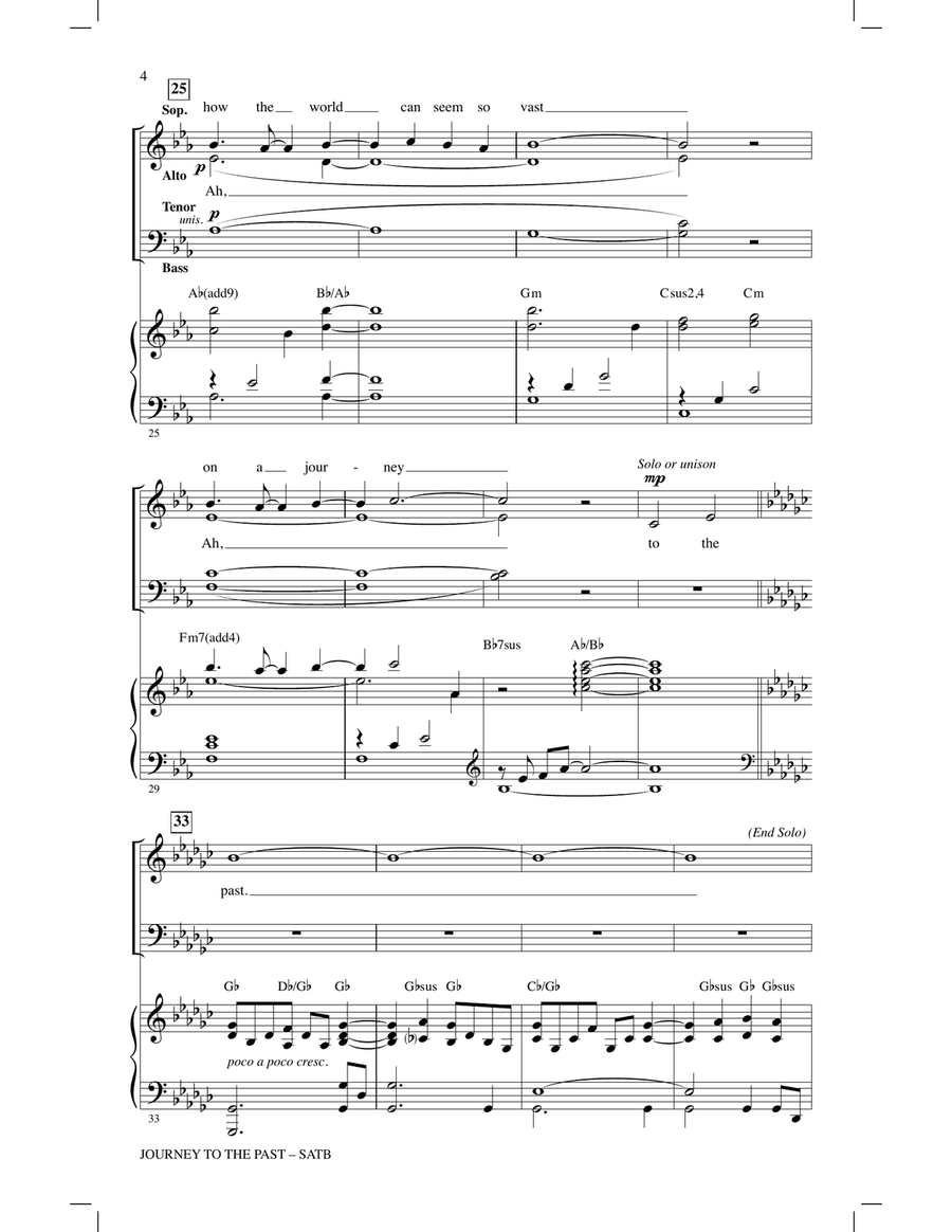 Journey To The Past (from Anastasia) (arr. Audrey Snyder) 4-Part scores gallery preview page 3