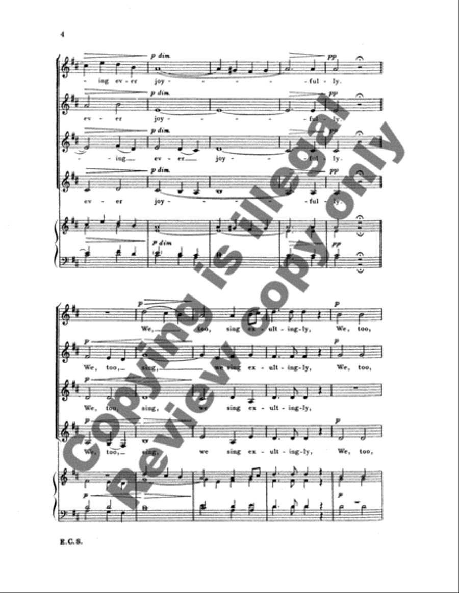 Lo, a Voice from Heaven Sounding (Cherubic Hymn) SSAA scores gallery preview page 7