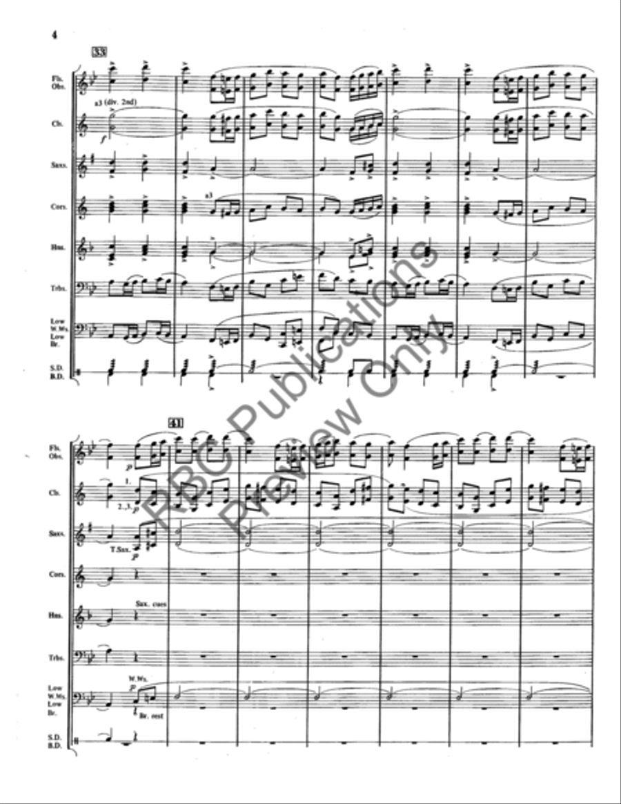 Three Old French Ballads (Score) Concert Band scores gallery preview page 5