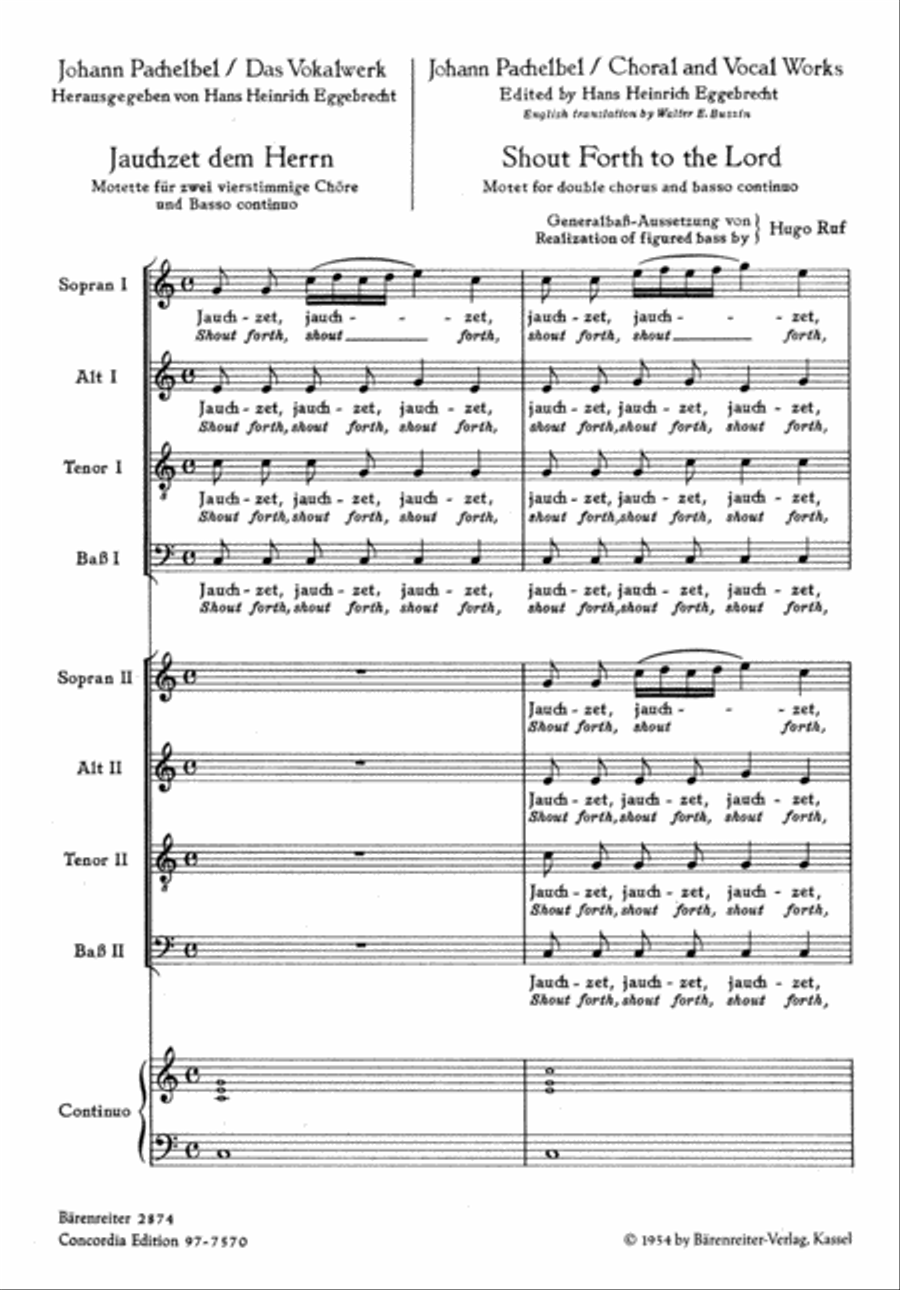Jauchzet dem Herrn - Shout to the Lord 4-Part scores gallery preview page 2