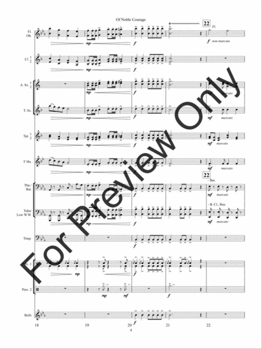 Of Noble Courage Concert Band scores gallery preview page 8