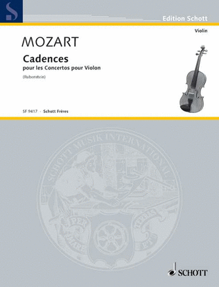 Book cover for Cadences to the Violin Concertos