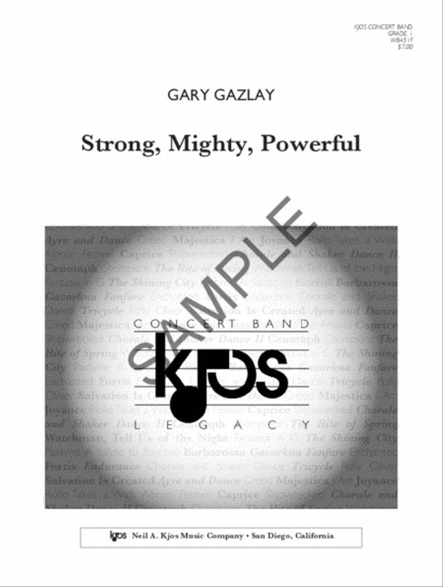 Strong, Mighty, Powerful - Score