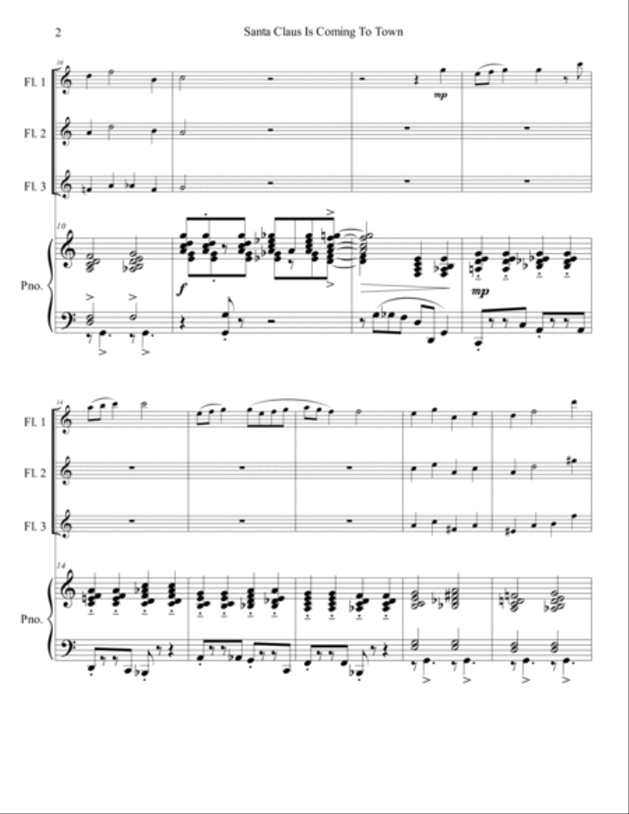 Santa Claus Is Comin' To Town Small Ensemble scores gallery preview page 3