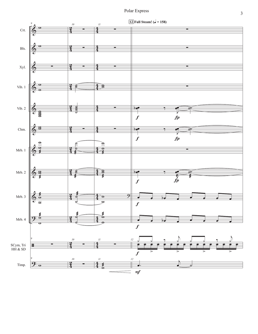 The Polar Express Percussion Ensemble scores gallery preview page 4