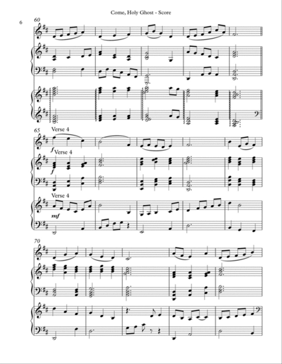 Come, Holy Ghost, Trio for Violin, Harp, Piano image number null