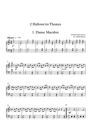 2 Halloween Themes for piano solo (Danse Macabre, Hall of the Mountain King)
