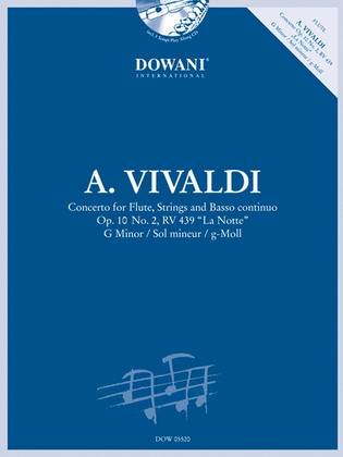 Book cover for Concerto for Flute, Strings and BC Op.10 No.2