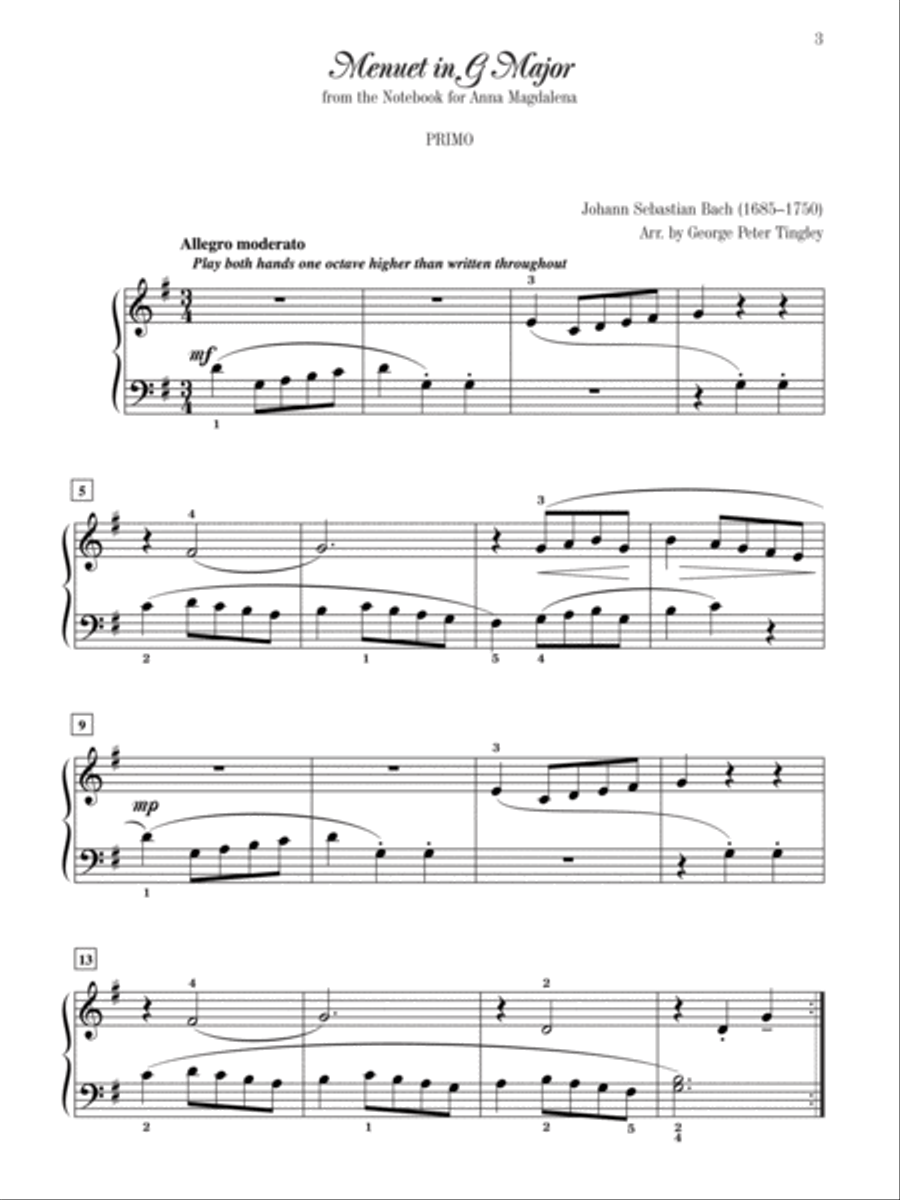 Classics for Piano Duet, Book 1 Small Ensemble scores gallery preview page 4
