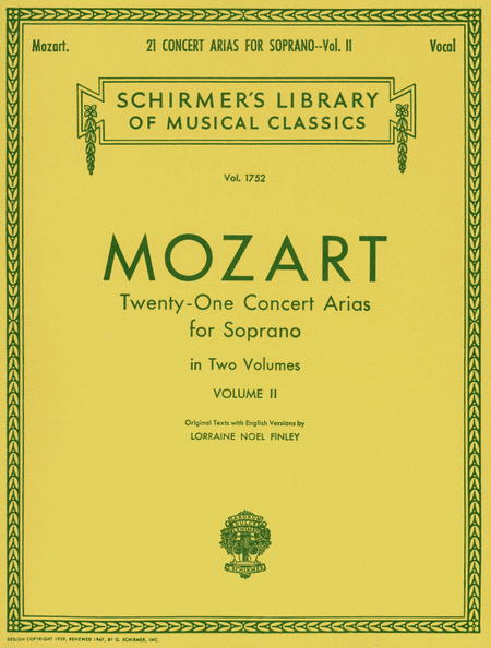 Wolfgang Amadeus Mozart: 21 Concert Arias For Soprano - Volume II