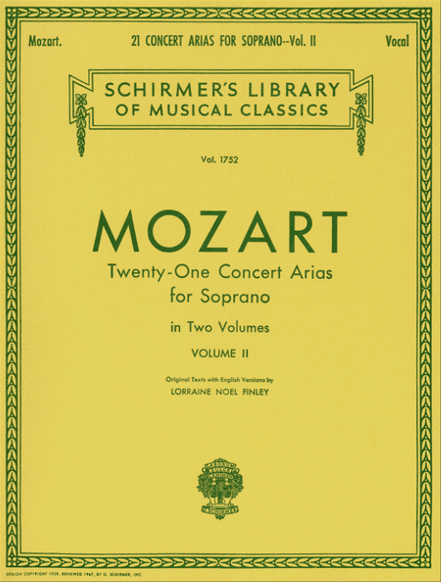 21 Concert Arias for Soprano – Volume II Voice Solo scores gallery preview page 1