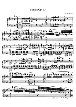Beethoven Sonata No. 8 Op. 13 in C Minor. 'Pathetique'