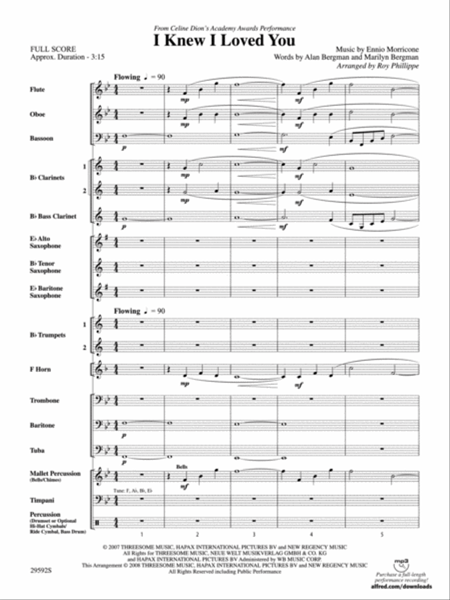 I Knew I Loved You Concert Band scores gallery preview page 2
