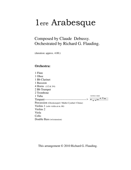 Arabesque 1 (Orchestra) image number null