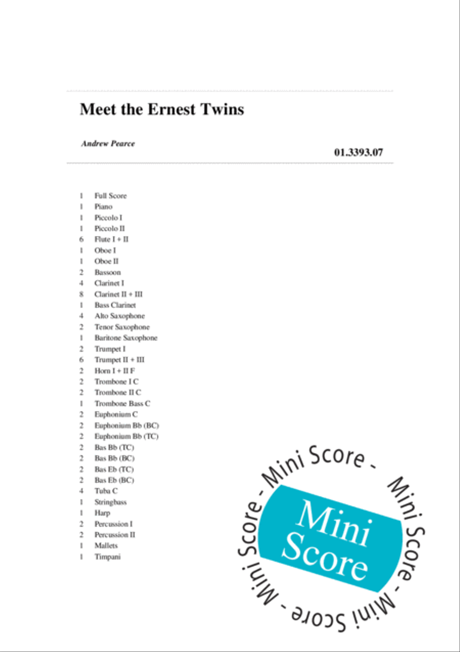 Meet the Ernest Twins Concert Band scores gallery preview page 4