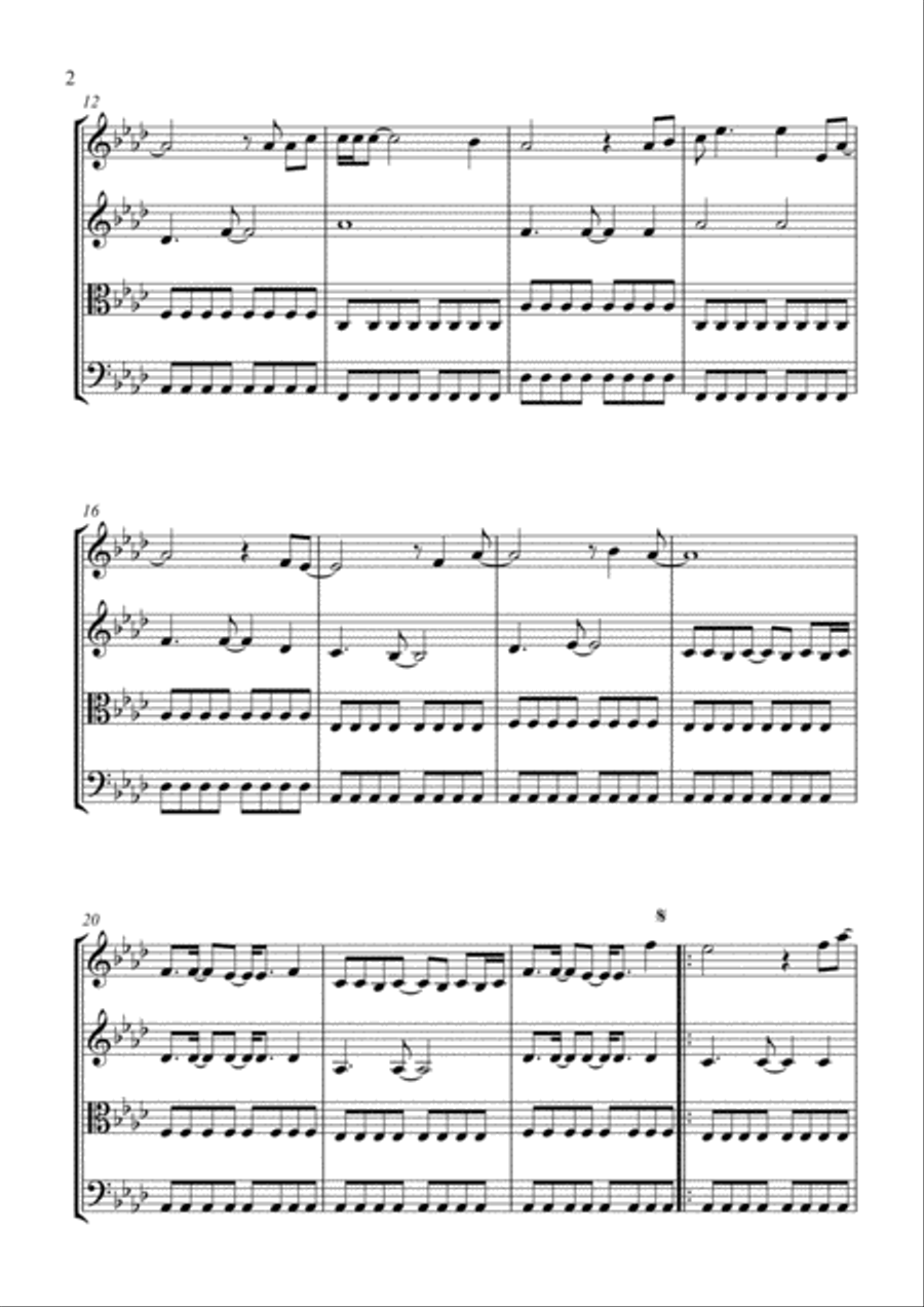 All I Want Is You String Quartet scores gallery preview page 2