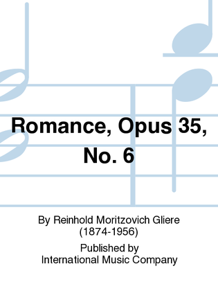 Book cover for Romance, Opus 35, No. 6 (Clar. In A Or B)