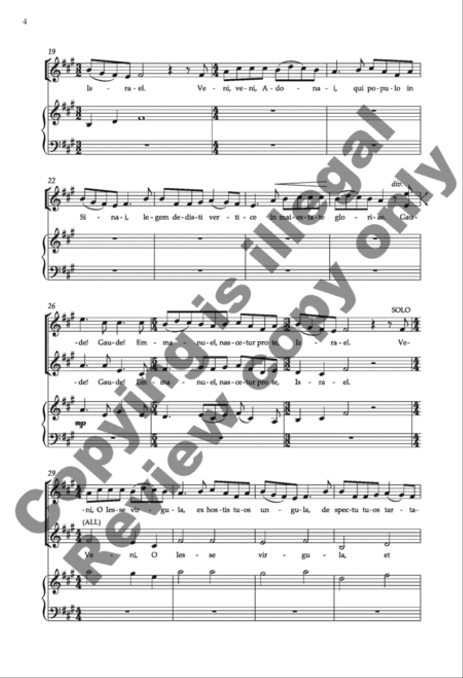 Veni, veni, Emmanuel from Enchanted Carols Choir scores gallery preview page 4