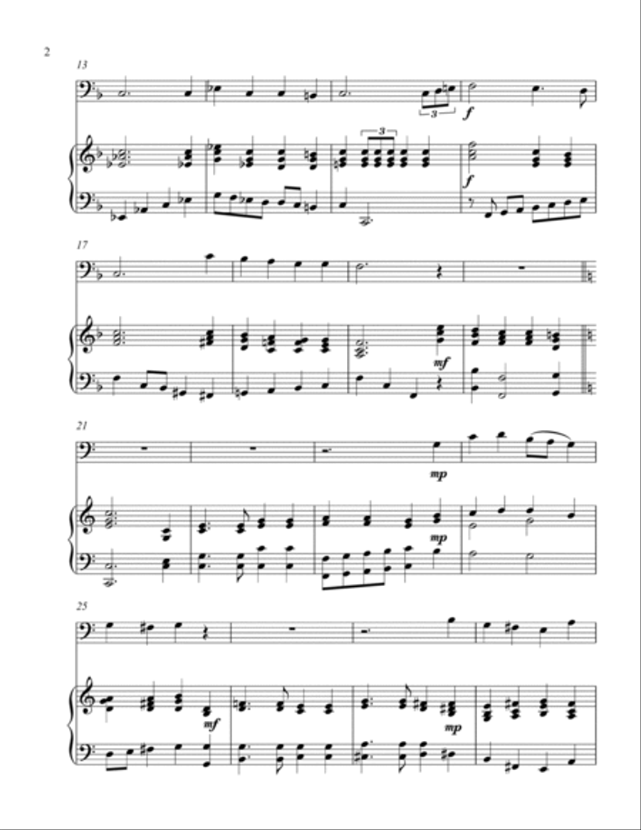 Our Eternal Father (bass C instrument solo) Euphonium scores gallery preview page 3