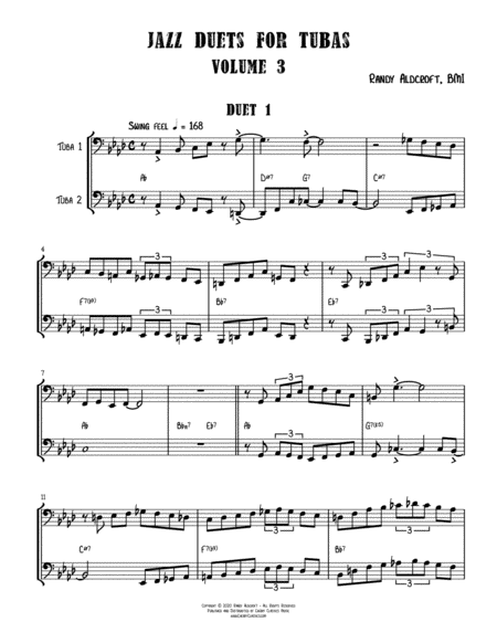 Jazz Duets for Bass Trombones, Volume 3