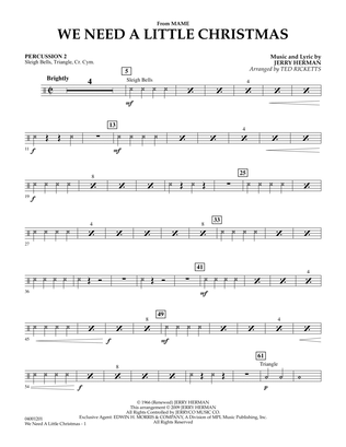 We Need a Little Christmas (from "Mame") - Percussion 2