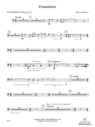 Foundation: (wp) 3rd B-flat Trombone B.C.