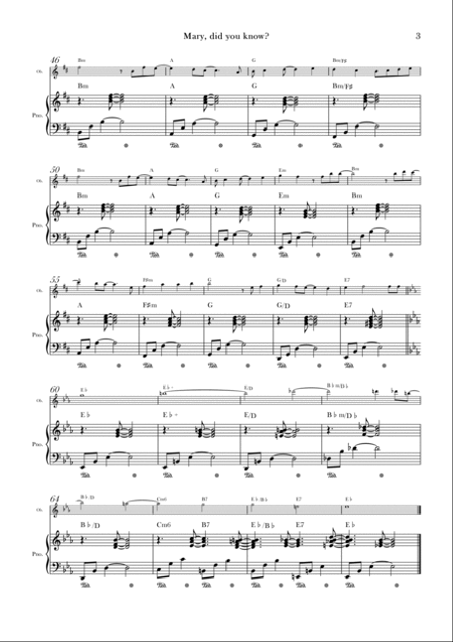 Mary, Did You Know? Piano scores gallery preview page 3