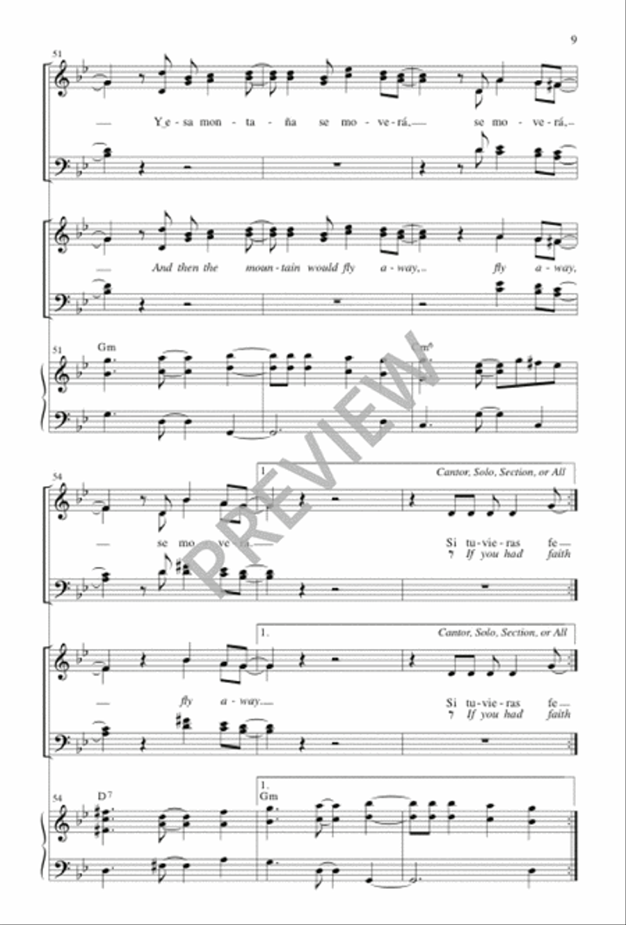Si Tuvieras Fe / If You Had Faith 4-Part scores gallery preview page 10