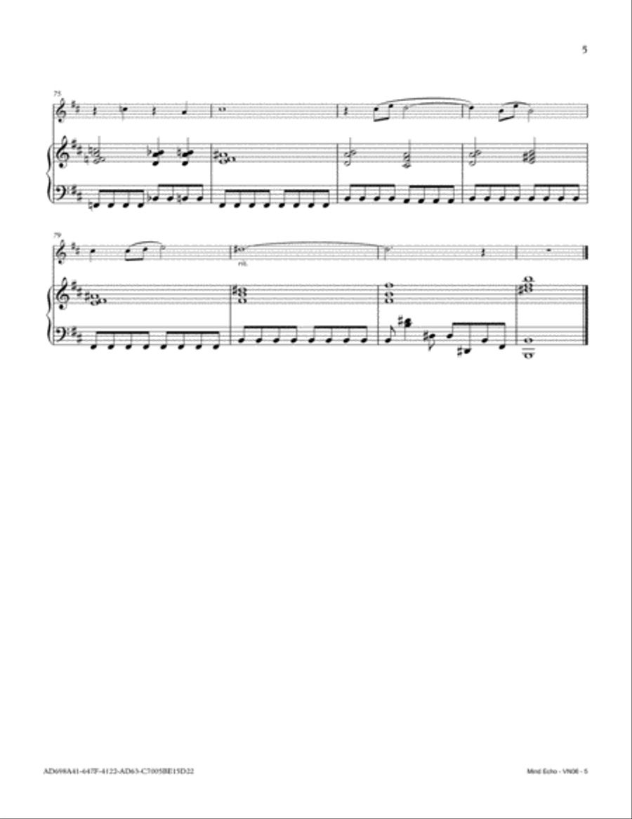 Mind Echo Violin Solo scores gallery preview page 5