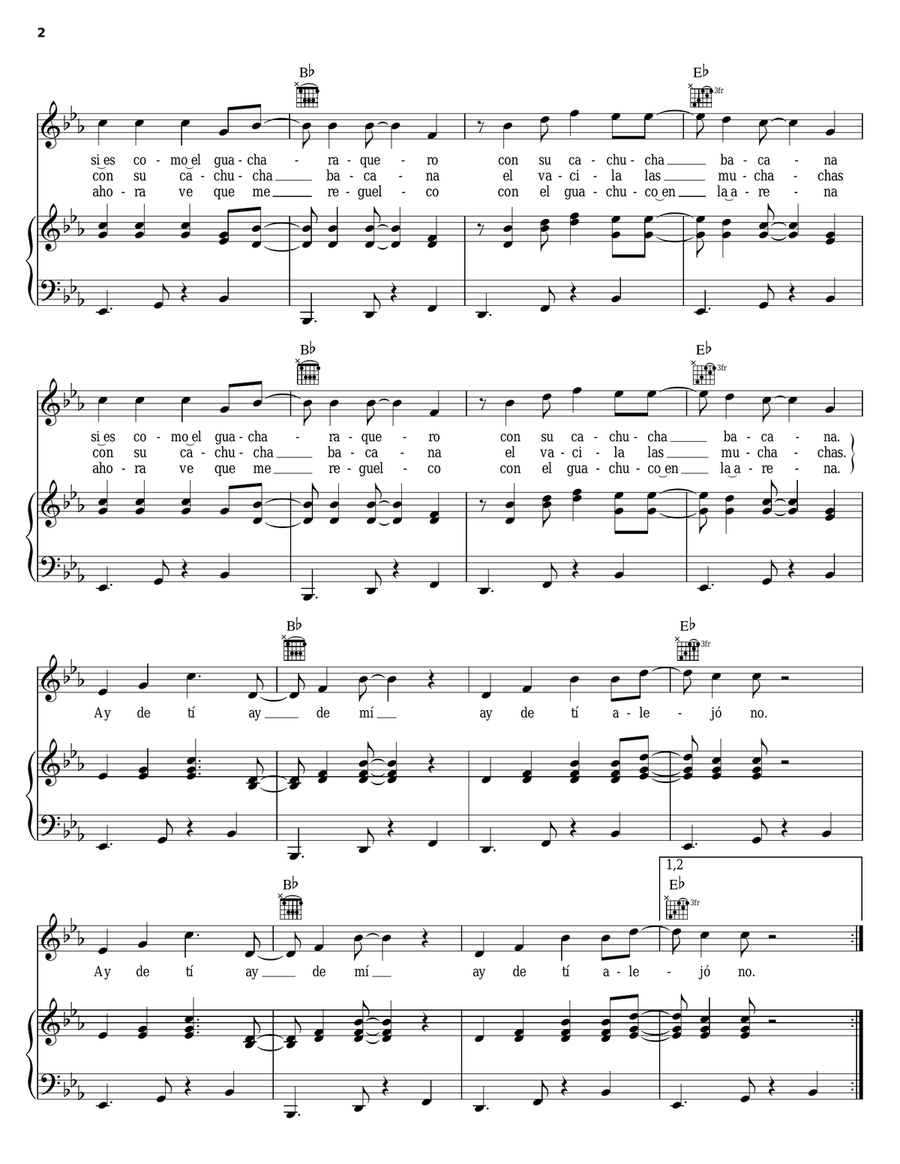Cachucha Bacana Cachucha Bacana Guitar scores gallery preview page 2