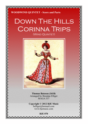 Down The Hills Corinna Trips - Woodwind Quintet Score and Parts PDF