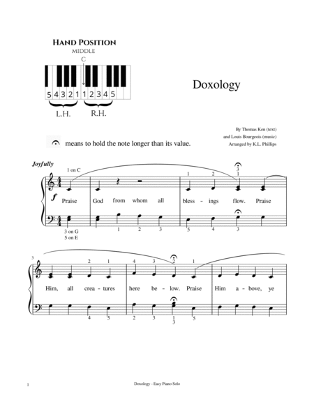 Doxology - Easy Piano Solo image number null