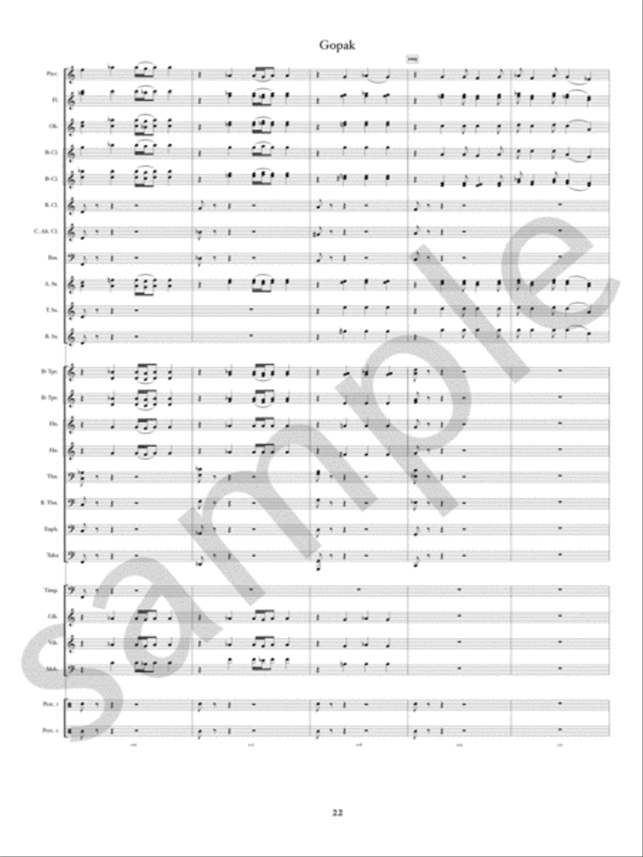 Gopak Concert Band scores gallery preview page 25