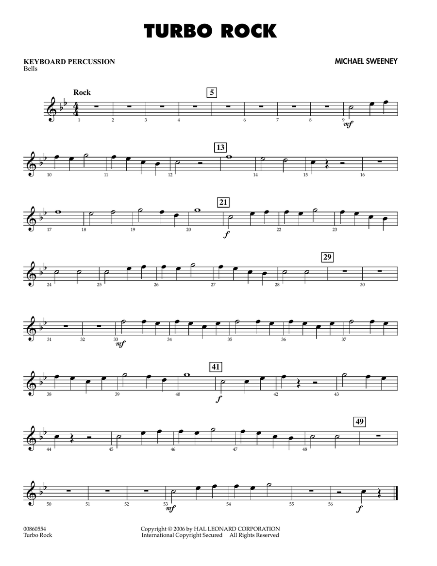 Turbo Rock - Keyboard Percussion Concert Band scores gallery preview page 1